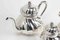 Silver Teapot, Sugar Bowl and Jug by Argenterie Greggio, Italy, 1970s, Set of 3 4