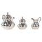 Silver Teapot, Sugar Bowl and Jug by Argenterie Greggio, Italy, 1970s, Set of 3 1