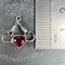 Colgante de corazón del amor Art Déco de platino con diamantes, zafiro y rubí, años 20, Imagen 10