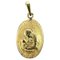 Französische Jugendstil Hängelampe aus 18 Karat Gelbgold mit Madonna und Kind von Arnault, 1890er 1
