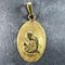 Französische Jugendstil Hängelampe aus 18 Karat Gelbgold mit Madonna und Kind von Arnault, 1890er 2