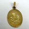Französische Jugendstil Hängelampe aus 18 Karat Gelbgold mit Madonna und Kind von Arnault, 1890er 14