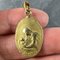Französische Jugendstil Hängelampe aus 18 Karat Gelbgold mit Madonna und Kind von Arnault, 1890er 5