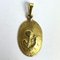 Französische Jugendstil Hängelampe aus 18 Karat Gelbgold mit Madonna und Kind von Arnault, 1890er 12