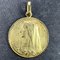 Französischer 18 Karat Gelbgold Anhänger mit Jungfrau Maria Medaille von E. Dropsy, 1890er 2