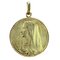 Französischer 18 Karat Gelbgold Anhänger mit Jungfrau Maria Medaille von E. Dropsy, 1890er 1