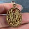 Französischer 18 Karat Gelbgold Anhänger mit OM/MO Initials Monogram Charm, 1890er 5