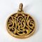Französischer 18 Karat Gelbgold Anhänger mit OM/MO Initials Monogram Charm, 1890er 15