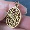 Französischer 18 Karat Gelbgold Anhänger mit OM/MO Initials Monogram Charm, 1890er 7