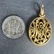Französischer 18 Karat Gelbgold Anhänger mit OM/MO Initials Monogram Charm, 1890er 12