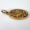 Französischer 18 Karat Gelbgold Anhänger mit OM/MO Initials Monogram Charm, 1890er 16