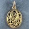 Französischer 18 Karat Gelbgold Anhänger mit OM/MO Initials Monogram Charm, 1890er 3