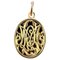 Französischer 18 Karat Gelbgold Anhänger mit OM/MO Initials Monogram Charm, 1890er 1