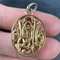 Französischer 18 Karat Gelbgold Anhänger mit OM/MO Initials Monogram Charm, 1890er 10