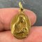Französischer 18 Karat Gelbgold Anhänger mit Madonna & Kind Charm von Vern, 1890er 6