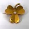 French Clover 18k Yellow Gold Pearl Diamond Pendant Brooch, 1890s 10