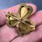 French Clover 18k Yellow Gold Pearl Diamond Pendant Brooch, 1890s 7