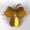 French Clover 18k Yellow Gold Pearl Diamond Pendant Brooch, 1890s 11