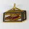 Colgante de carpa Koi francés esmaltado de oro amarillo de 18 kt, años 20, Imagen 2