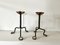 Vintage Arts & Crafts Candlesticks in Wrought Iron and Copper, Set of 2, Image 1