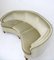 Scandinavian Modern Art Deco Curved Banana Sofa in Beige Velvet-Velour, Denmark, 1940s 18