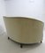 Geschwungenes skandinavisches modernes Art Deco Bananensofa aus beigem Samt-Velours, Dänemark, 1940er 11