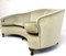 Geschwungenes skandinavisches modernes Art Deco Bananensofa aus beigem Samt-Velours, Dänemark, 1940er 14