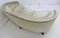 Geschwungenes skandinavisches modernes Art Deco Bananensofa aus beigem Samt-Velours, Dänemark, 1940er 16