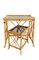 Mid-Century Bamboo and Rattan Nesting Tables, Spain, 1960s, Set of 2 3