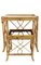 Mid-Century Bamboo and Rattan Nesting Tables, Spain, 1960s, Set of 2 1