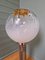 Lampada da terra in metallo cromato con globo in vetro lattiginoso di Mazzega, anni '70, Immagine 12