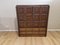 Brutalist Bar Cabinet in Dark Brown Wood, 1980s, Image 1