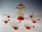 Italian Liquor Set in Murano Glass by Napoleone Martinuzzi for Venini, 1930s, Set of 13 1
