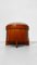 Mid-Century Modern Fußhocker aus Teak Furniertem Schichtholz mit Ecru Bouclè Kissen, 1970er 4