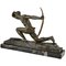 Pierre Le Faguays, Art Deco Sculpture of Athlete with Bow, 1930, Bronze on Marble Base 9