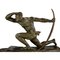 Pierre Le Faguays, Art Deco Sculpture of Athlete with Bow, 1930, Bronze on Marble Base 10