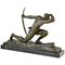 Pierre Le Faguays, Art Deco Sculpture of Athlete with Bow, 1930, Bronze on Marble Base 5