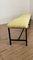 Vintage Upholstered Metal Bench, Image 1