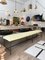 Vintage Upholstered Metal Bench, Image 3