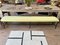 Vintage Upholstered Metal Bench, Image 4