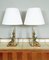 Lampes de Bureau Bouddha Teppanom Thai en Laiton Doré style Mont, Belgique, Set de 2 1