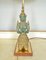 Bronze Brass Gilt Thai Teppanom Buddha Table Lamps in the style of Mont, Belgium, Set of 2 8