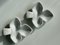 Ceramic Trefoil Plates from Rörstrand, 1940s, Set of 2 4