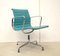 Turquoise EA108 Aluminum Office Chairs by Charles & Ray Eames for Vitra, 1980s, Set of 4 1