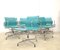 Turquoise EA108 Aluminum Office Chairs by Charles & Ray Eames for Vitra, 1980s, Set of 4 2