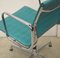 Turquoise EA108 Aluminum Office Chairs by Charles & Ray Eames for Vitra, 1980s, Set of 4 8