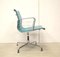 Turquoise EA108 Aluminum Office Chairs by Charles & Ray Eames for Vitra, 1980s, Set of 4 4