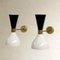 Italienische Wandleuchten aus Aluminium & Messing, 1950er, 2er Set 5