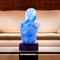 Escultura de busto femenino de cristal de Murano con reflejos azules de YourMurano, Imagen 8