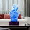 Escultura de busto femenino de cristal de Murano con reflejos azules de YourMurano, Imagen 9